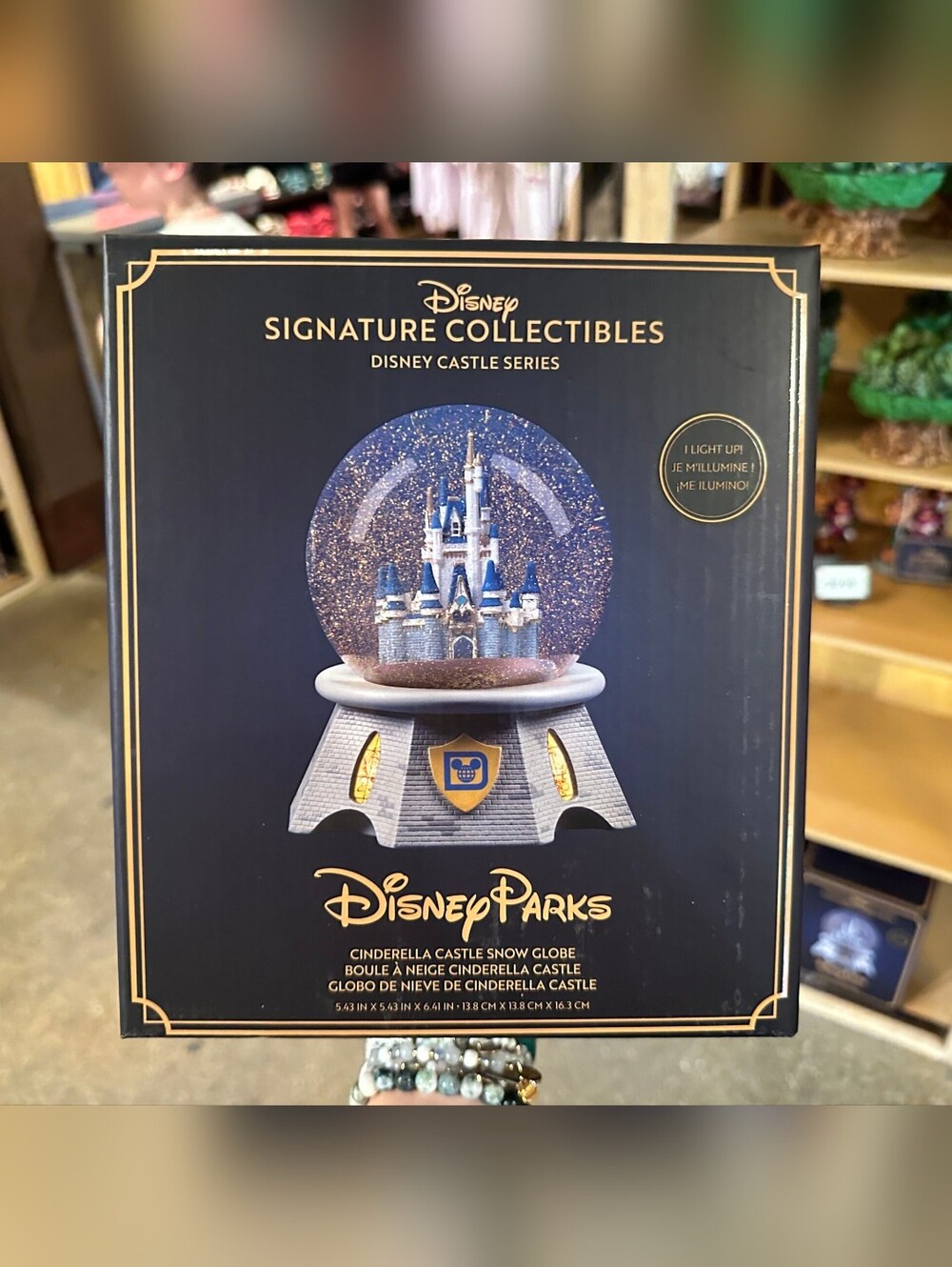 Disney Parks Cinderella Snow Globe With Updated Color Scheme